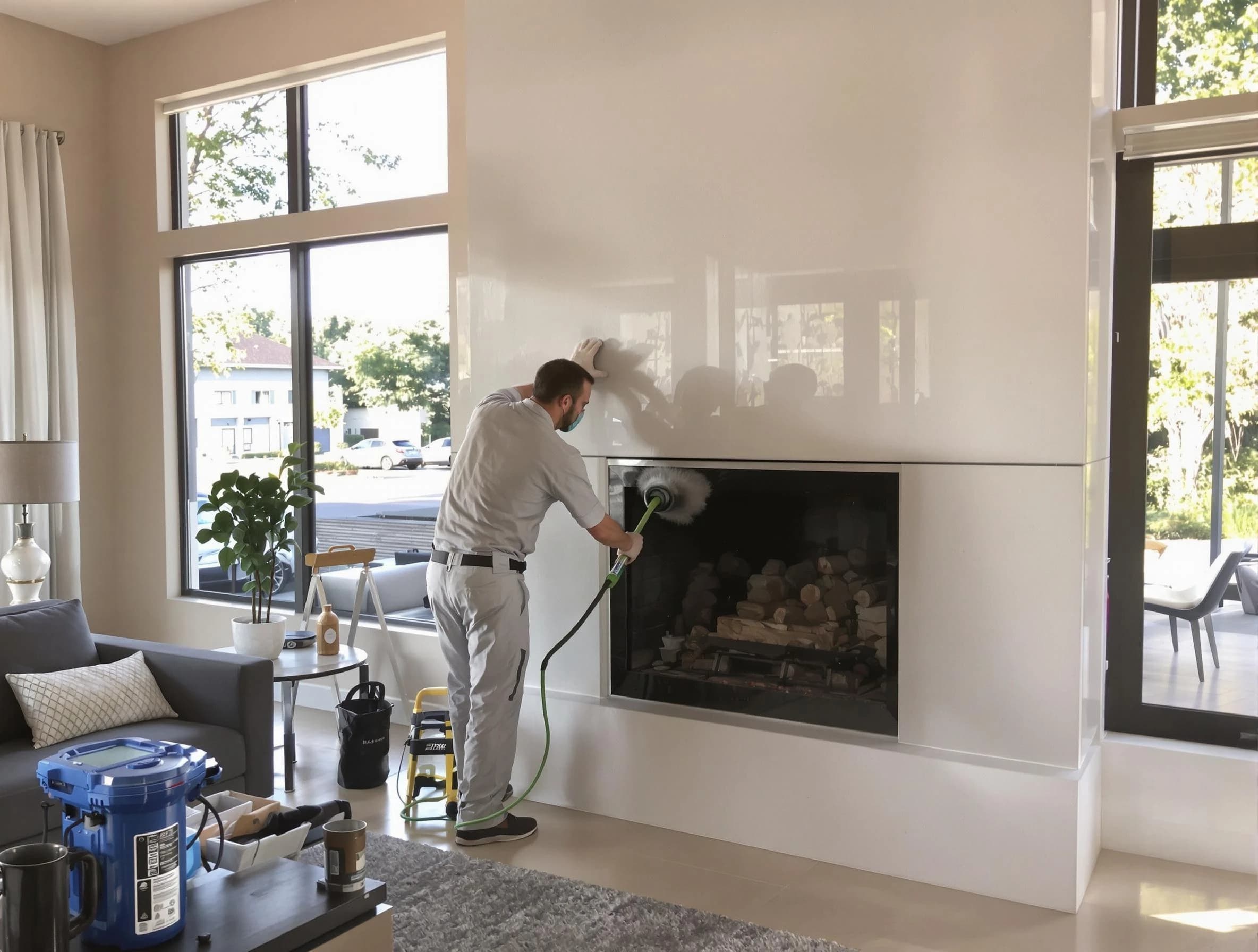 Wakefield Chimney Sweep performing thorough soot removal in Wakefield, MA