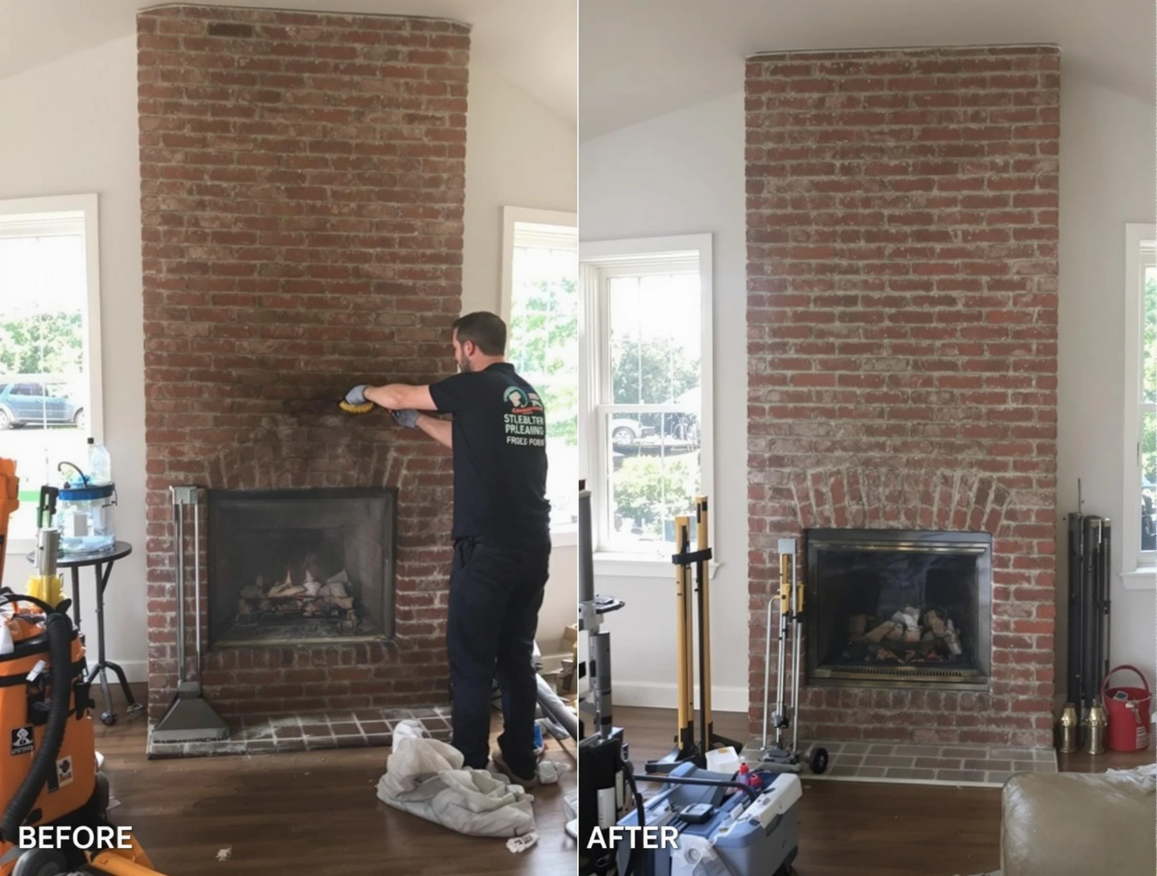Finished chimney sweeping service by Wakefield Chimney Sweep in Wakefield, MA