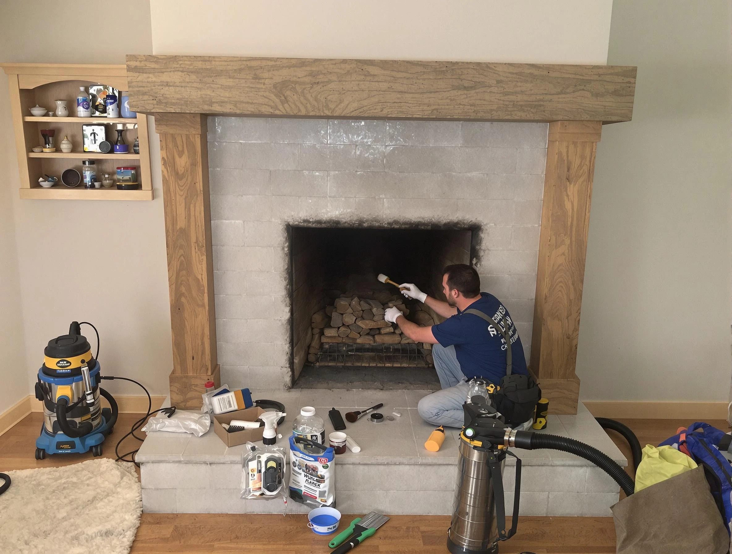 Detailed creosote removal process by Wakefield Chimney Sweep in Wakefield, MA
