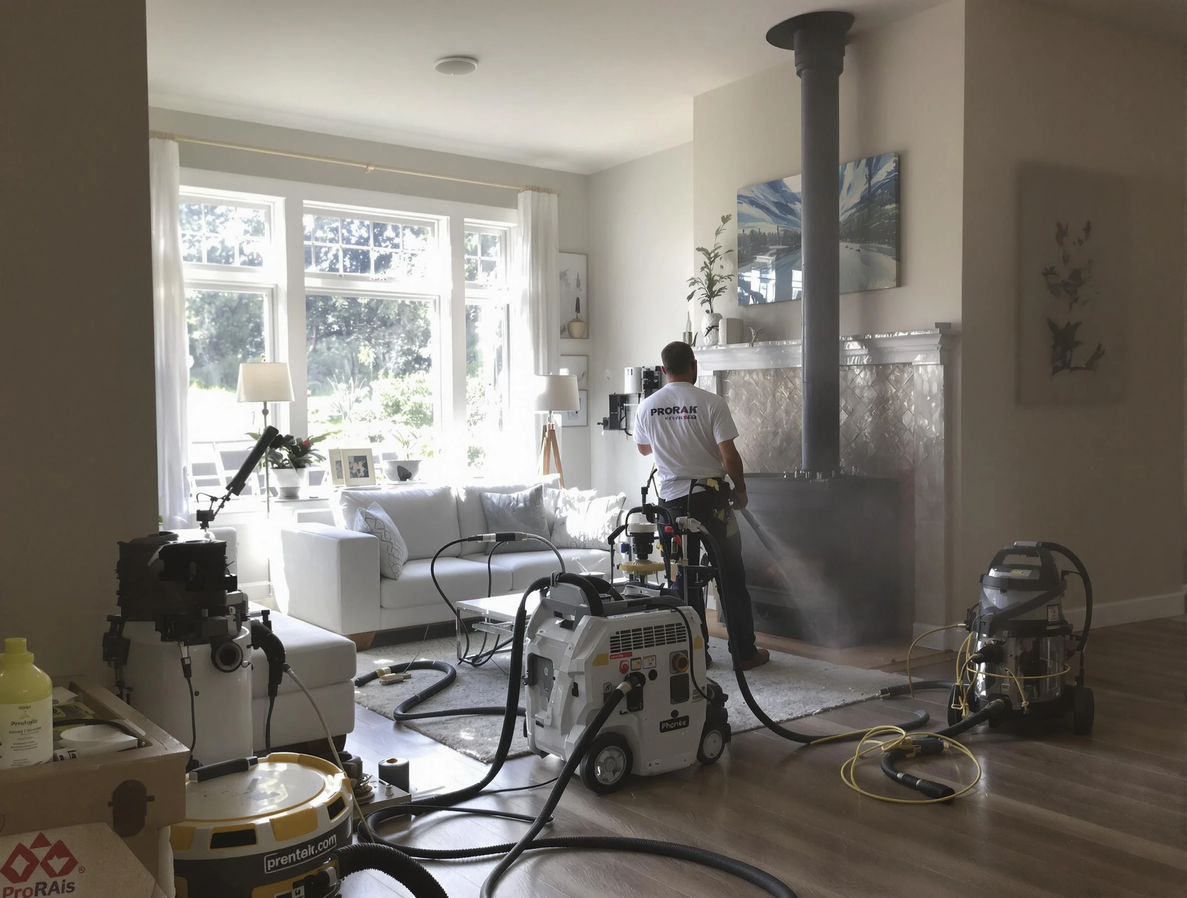 Soot removal service by Wakefield Chimney Sweep for a fireplace in Wakefield, MA